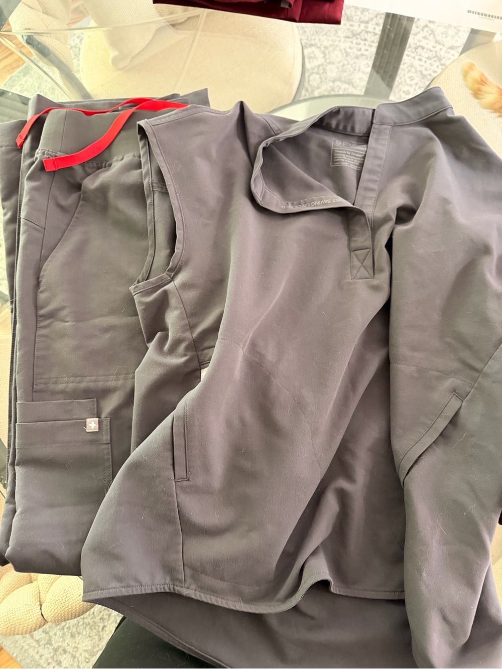 Figs Grey Isabel Pants Rafaela Top M Scrubs